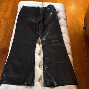 DKNY leather jeans